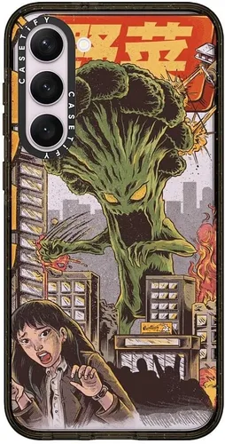 Vista 146 de CASETiFY Funda de impacto para Galaxy S22+ - Adhesivo Aries Moross, color negro transparente