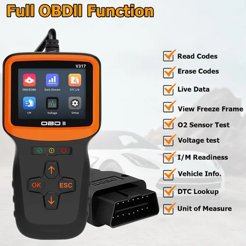 Vista 3 de Zpana Escáner OBD2 para Coche, Herramienta de Diagnóstico, Lector de Códigos de Fallas del Motor del Vehículo, Limpieza de Datos, Disposición I/M