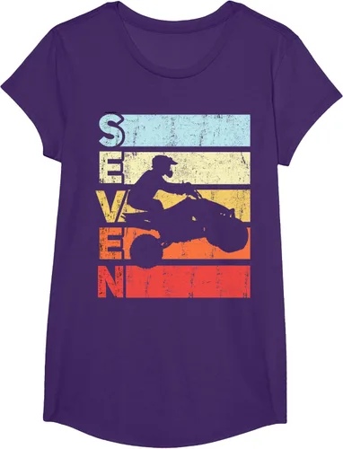 Vista 17 de ATV 7th Birthday Party ATV 4 Wheeler - Camiseta de cumpleaños temática cuádruple Negro