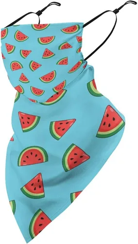 Vista 6 de Bufanda de protección solar UV, bufanda triangular reutilizable con lazo para las orejas