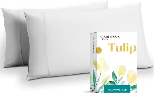 Vista 33 de Carressa Linen - Juego de sábanas individuales 100% algodón egipcio - Juego de sábanas individuales de 800 hilos de algodón egipcio