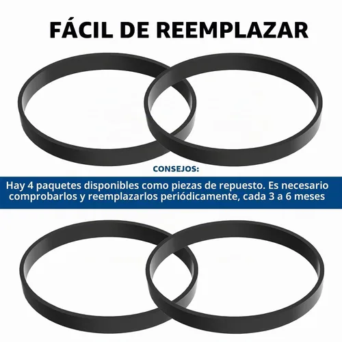 Vista 4 de Correa de vacío 562932001 para aspiradora Hoover WindTunnel, repuesto # 562932001#AH20080#38528-033 (2 correas)