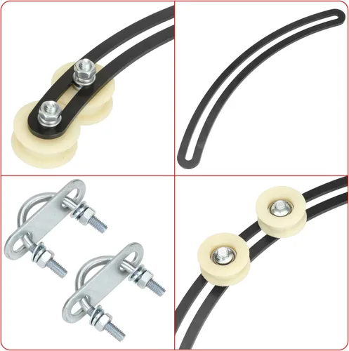 Vista 5 de GREHUA Kit de tensor de cadena, ajustador y polea guía arqueada para bicicleta motorizada de 80 cc, 48 cc, 49 cc, 50 cc, 60 cc, 66 cc, motor de 2