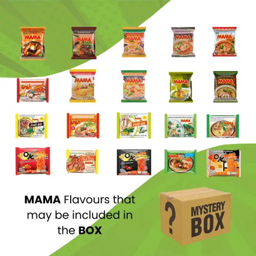 Vista 3 de High Class Grass Wai Wai Noodles and Mama Ramen Thai Noodle Variety Pack Mystery Sampler Caja de 15