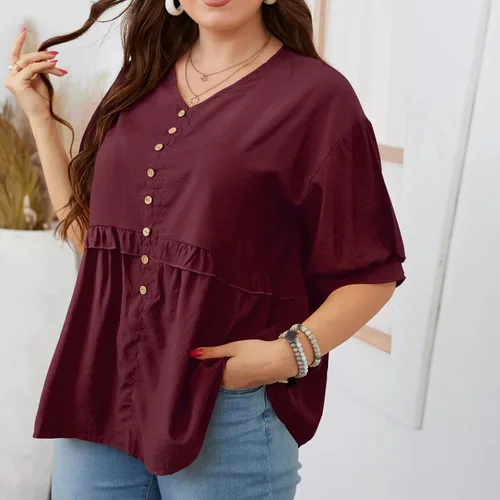 Vista 6 de Womens Summer Tops 2023 Elegant Basic Tops Holiday T-Shirts Juniors Leisure Tops Workout Tops Summer Blouses