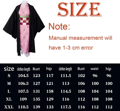 Vista 7 de Nezuko - Disfraz de cosplay para adultos, conjunto completo de kimono de Halloween para mujer