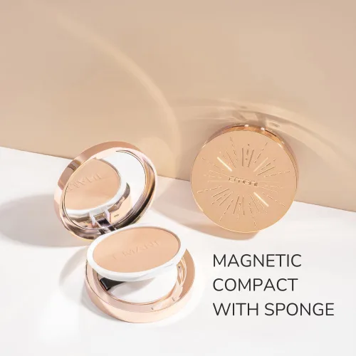Vista 2 de EMANI Vegan Cosmetics - Base mate impecable, 1001 Nude Beige, 0.42 onzas