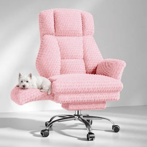 Vista 10 de Silla de oficina grande y alta, reposabrazos abatibles para mascotas