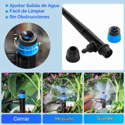 Vista 2 de Goteros de riego por goteo ajustables de 1/4 pulgadas para sistema de riego de jardín, paquete de 20