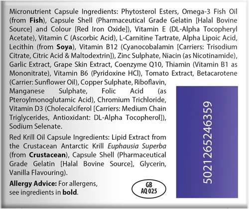Vista 8 de Vitabiotics Cardioace Max. 84 cápsulas.