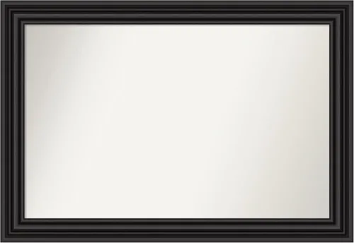 Vista 211 de Amanti Art Espejo personalizado, espejo de baño negro puente, espejo de pared o espejo de tocador de baño sobre el fregadero (26 x 26 pulgadas)