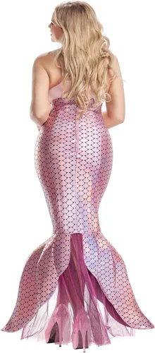 Vista 2 de Party King Disfraz de sirena de belleza ruborizada de talla grande para mujer