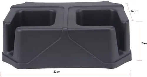 Vista 4 de Soporte de bandeja de almacenamiento para Ford Bronco 2021 2022 2023 2024, accesorios interiores, organizador negro, organizador trasero doble extra