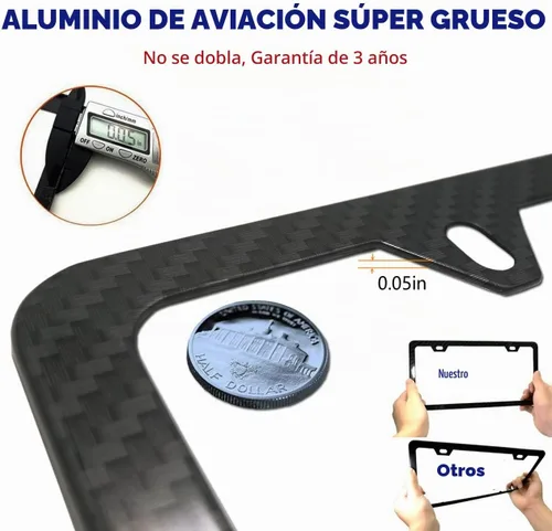 Vista 8 de Marco de soporte para matrícula trasera Aootf - Compatible con BMW Serie 1 a 6, soporte para etiqueta con tuercas de expansión enchufables y marco