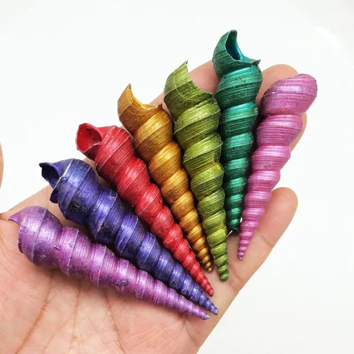 Vista 10 de PEPPERLONELY Conchas marinas teñidas de colores surtidos, 5 onzas, tamaño 1/4 pulgada