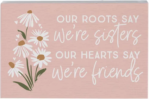 Vista 9 de Simply Said, INC Letrero Pequeño de Amistad con texto en inglés "A Friend Is God's Way of Proving He Doesn't Want Us to Walk Alone", placa de madera