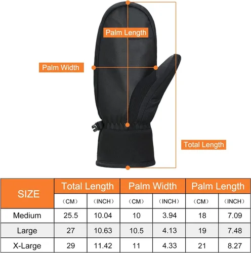 Vista 5 de Zando Manoplas de esquí de invierno para mujeres y hombres, guantes de esquí impermeables para hombres y mujeres, guantes para clima frío