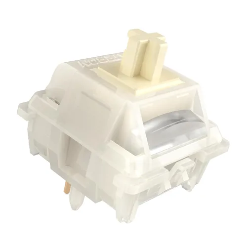 Vista 9 de Interruptores de teclado Gateron Cream, interruptores táctiles pre-lubricados RGB de doble etapa con resorte de 5 pines, completos de POM con poste