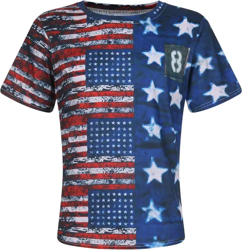 Vista 3 de Camisetas patrióticas para hombre, con estampado de estrellas y rayas de la bandera de Estados Unidos, camiseta gráfica de manga corta del 4 de julio