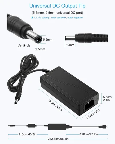Vista 3 de ALITOVE Fuente de alimentación de 12 V 6 A 72 W CC 100 ~ 240 V CA a CC 12 voltios 6 amperios Convertidor 12 V CC 6 A 5.8 A 5.5 A 5.2 A Transformador