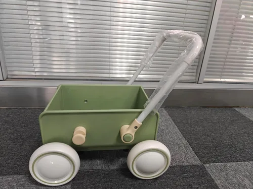 Vista 2 de Baby Push Walker with Wheels, 2-in-1 Walker & Wagon Toy for 6-12 Months Toddlers, Foldable Push Walker with Enclosed Wheels & Non-Slip Handlebar MI