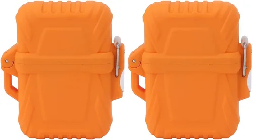 Vista 7 de TOPINCN Funda para encendedor de antorcha, resistente funda portátil IP56 impermeable para acampar al aire libre (naranja)