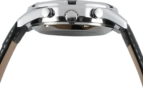 Vista 3 de Forsining Reloj automático original de cuerda automática Tourbillion calendario correa de cuero FSG340M3T2 para hombre, Blanco y plateado