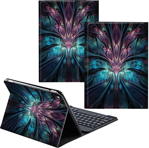 Vista 80 de Funda para Samsung Galaxy Tab S6 Lite 2022/2020 Teclado inalámbrico desmontable y cubierta de cuero PU Funda protectora para tableta para Samsung