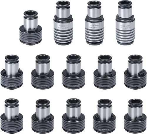 Vista 9 de ZAC Adaptador de Portabrocas de Taladro GT12, Compatible con Máquina Roscadora Eléctrica M16R, Metal, Incluye Llave de Portabrocas, Adaptador