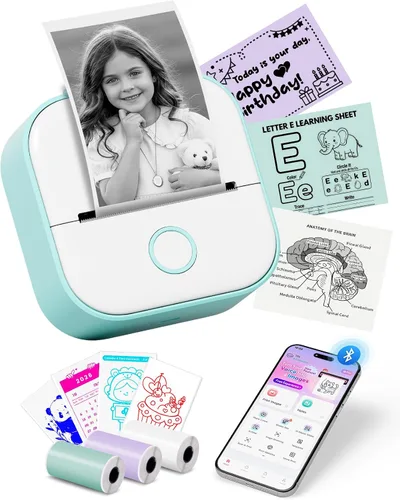 Vista 11 de Memoking Mini impresora - impresora adhesiva T02 máquina sin tinta del Negro