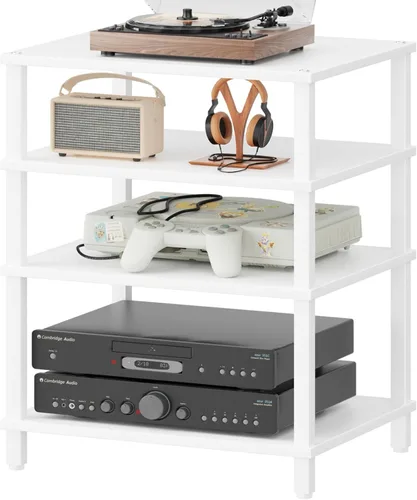 Vista 20 de Soporte para reproductor multimedia AV de 3 niveles, gabinete estéreo, gabinete estéreo moderno, estante de consola de juegos, soporte de TV