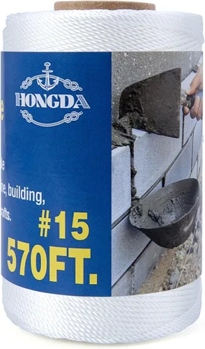Vista 13 de HONGDA #18 - Línea de polipropileno trenzado Mason de 215 pies, naranja