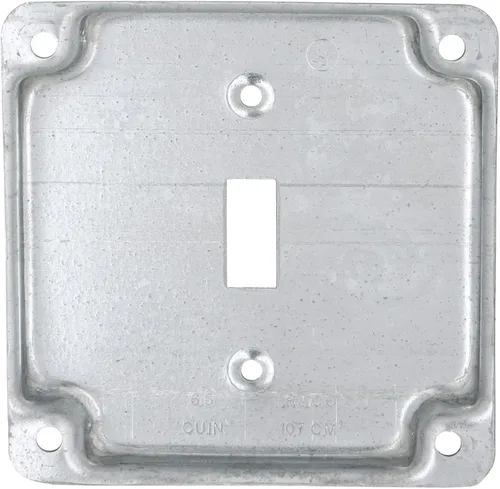 Vista 4 de Hubbell-Raco 800C 1 Toggle - Cubierta de trabajo cuadrada expuesta de 4 pulgadas