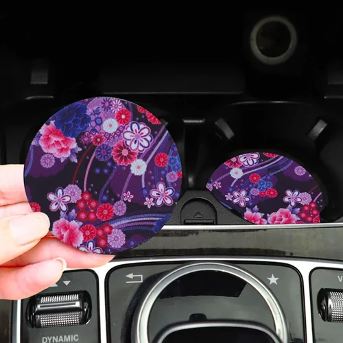 Vista 4 de AUCELI Paquete de 2 posavasos para automóvil, portavasos universales para vehículos, 2.75 pulgadas, antideslizantes, a prueba de golpes, almohadilla