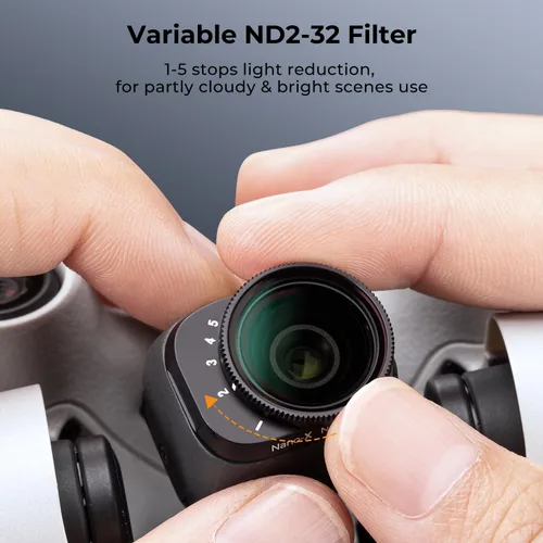 Vista 3 de K&F Concept Mini 3 Pro Variable ND2-32 (1-5 Stop) Filtro ND compatible con DJI Mini 3 Pro, 28 accesorios Mini 3 Pro multicapa
