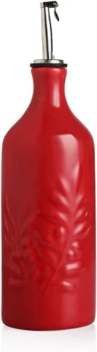 Vista 14 de Sweejar Botella dispensadora de aceite de oliva de cerámica de 20 onzas de alivio opaco que protege para reducir la oxidación, adecuada para Beige