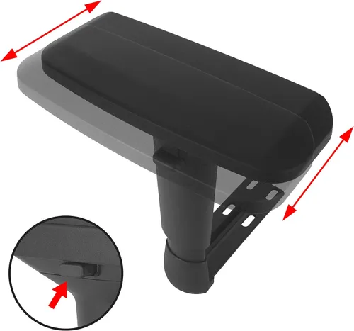 Vista 3 de Par de reposabrazos ajustables de repuesto, soporte vertical con almohadillas para la mayoría de sillas de juegos (4D)
