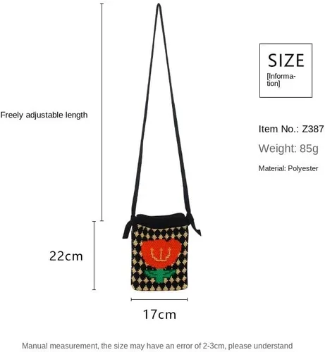 Vista 6 de Bolso bandolera Y2K de punto para mujer, bolso de hombro estilo grunge, bolso de hombro moderno estético para teléfono celular, bolso hobo, Negro