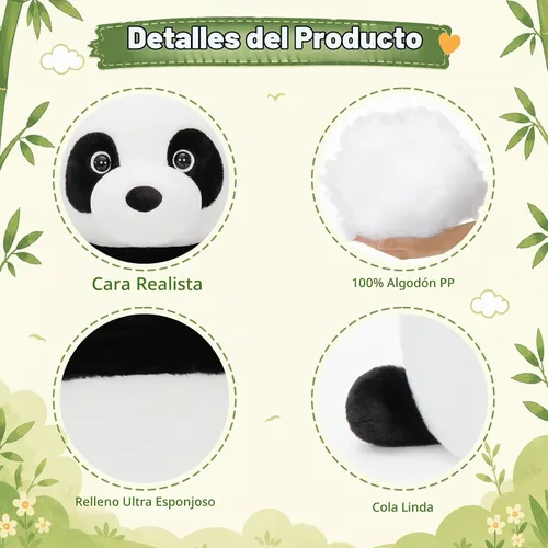 Vista 4 de MorisMos 47 Inch Giant Panda Stuffed Animal, 4ft Large Panda Plush Bear Oversized Cuddle Companion for Kids and Adults; Soft Substantial Fill; Sits