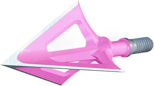 Vista 3 de G5 Montec Pink Archery Hunting - Cuchillas fijas afiladas duraderas de acero, 1 pieza de construcción atornillada para flechas de arco, paquete de 3