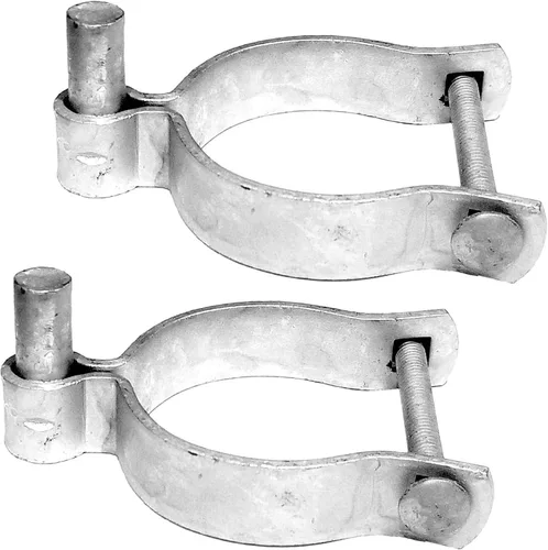 Vista 19 de Bisagra negra de poste de 1-7/8 pulgadas, uso para poste/tubería de 1-7/8 pulgadas de diámetro exterior, bisagra de puerta de enlace de cadena