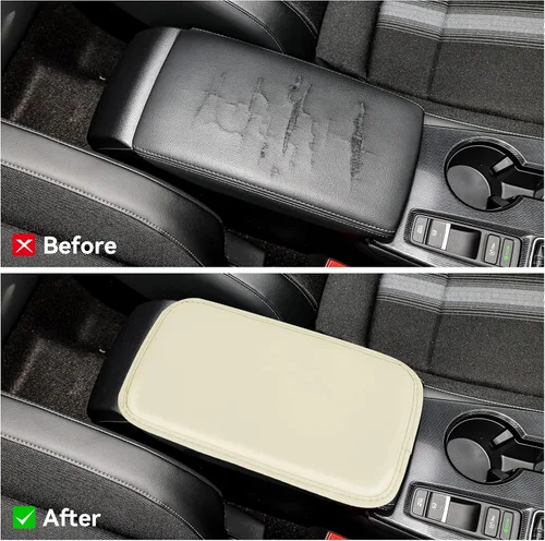 Vista 3 de Amiss - Almohadilla para consola central de auto, funda impermeable de piel sintética para reposabrazos de coche, almohadilla universal resistente