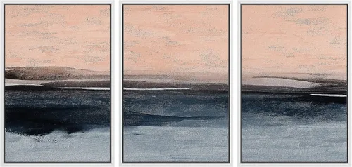 Vista 64 de NWT Lienzo enmarcado para pared, juego de arte en acuarela pastel, bosque de montaña oscura, naturaleza silvestre, ilustraciones de arte moderno