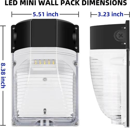 Vista 8 de hykolity Paquete de luz LED de actualización de 30 W con fotocélula fotográfica, 3450 lúmenes, 5000 K, luz diurna del atardecer al amanecer, 120 V