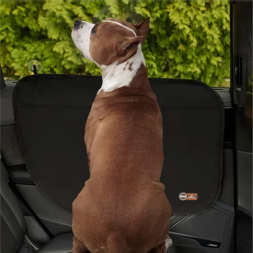 Vista 2 de K&H - Protector de puerta de coche para perros, paquete de 2, 27 x 19 Negro