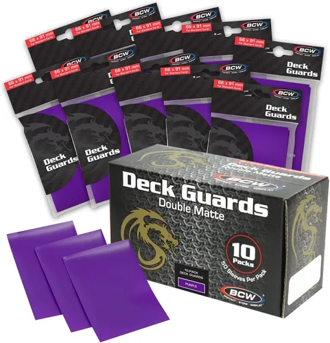 Vista 11 de BCW Deck Guard - Fundas dobles mate para tarjetas, caja de 500 unidades (10 paquetes de 50 fundas), sin ácidos, sin PVC, se adapta a tarjetas