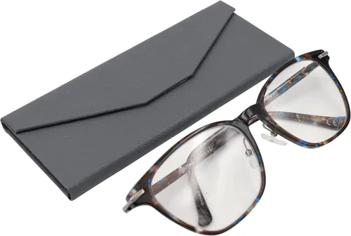 Vista 116 de Real Sic Funda para lentes de sol para hombres y mujeres, soporte magnético plegable para lentes de sol, inspirado en el color sólido