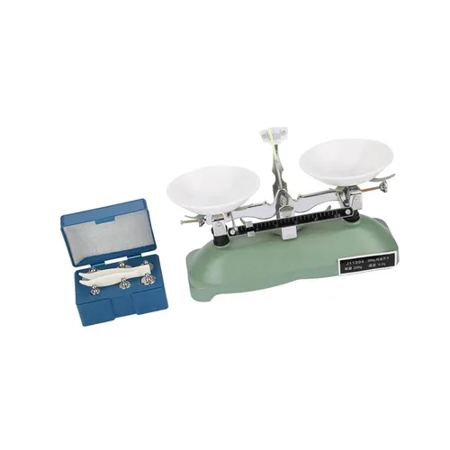 Vista 8 de Balanza mecánica 7.05 oz 0.01 oz precisión de metal verde balanza con pesos para herramientas de educación científica de laboratorio