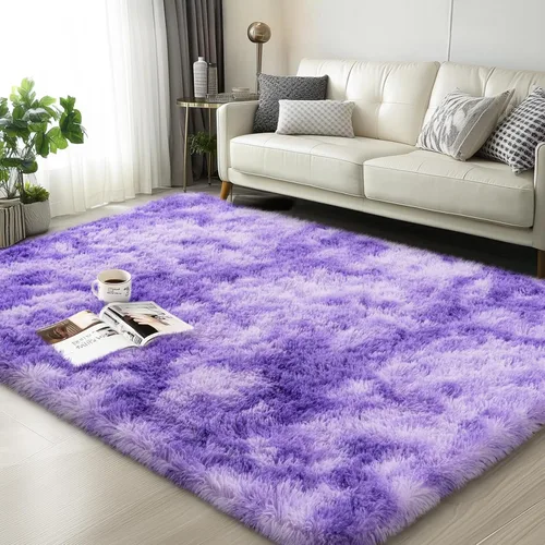 Vista 96 de Mugorn - Alfombras suaves y esponjosas de 2 x 3 pies para el hogar, alfombra pequeña con 4 mallas antideslizantes, color negro, 2 x 3 pies