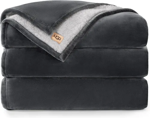 Vista 16 de UGG Nita - Manta para sofá, forro polar de lujo, 50 x 70 pulgadas, color Blanco